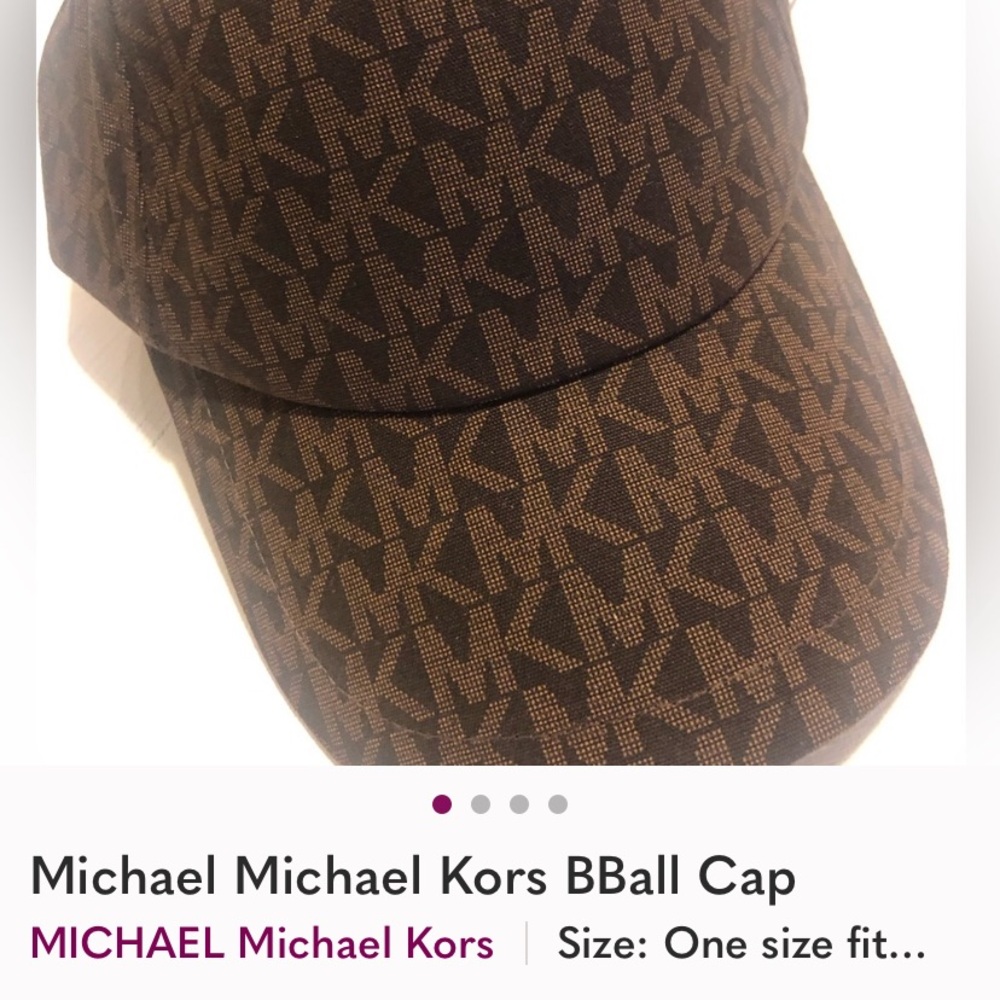 NWT MICHAEL Michael Kors Monogram Brown Cap